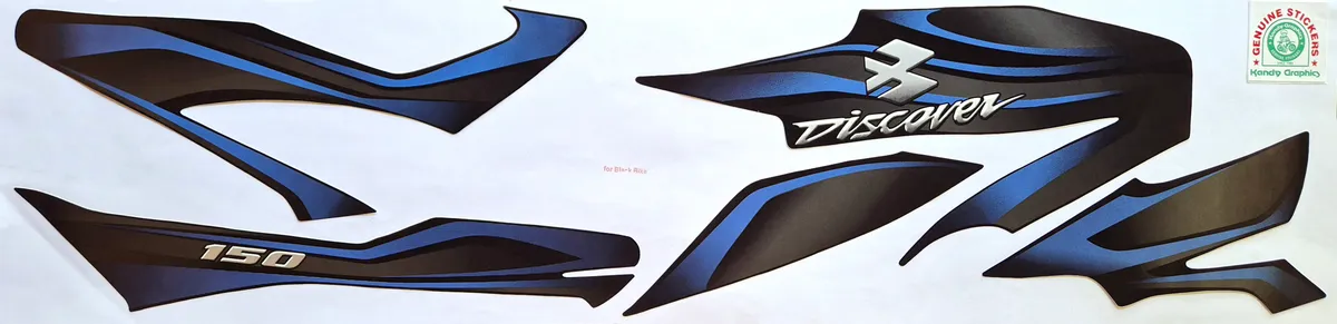 Bajaj Discover 150 Old Black Bike - Blue Sticker — DISCOVER sticker, Sri Lanka